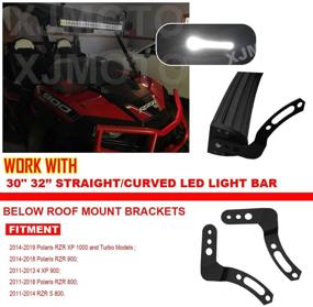 img 2 attached to 🚙 Enhance Your Off-Road Experience: XJMOTO A-pillar Mount Brackets for 30-32 inch Curved/Straight LED Light Bar - Perfect Fit for POLARIS RZR 800 900 1000 Models