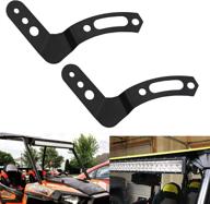 🚙 enhance your off-road experience: xjmoto a-pillar mount brackets for 30-32 inch curved/straight led light bar - perfect fit for polaris rzr 800 900 1000 models logo