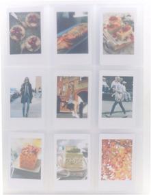 img 3 attached to Альбом для фотографий Ablus на 288 карманов для пленки Fujifilm Instax Mini 7s 8 8+ 9 25 26 50s 70 90 - вмещает карточки с именем и фотографии размером 3 дюйма - прозрачный