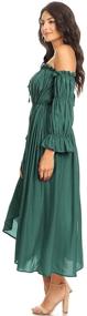 img 1 attached to 👗 Renaissance Peasant Women's Clothing with Shoulder Detail - Anna Kaci