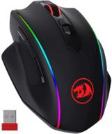 🖱️ redragon m686 wireless gaming mouse - 16000 dpi wired/wireless gamer mouse with high-precision sensor, 45-hour long-lasting battery, programmable macro buttons, and customizable rgb backlight for pc/mac/laptop logo