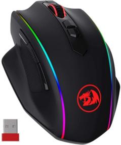 img 4 attached to 🖱️ Redragon M686 Wireless Gaming Mouse - 16000 DPI Wired/Wireless Gamer Mouse with High-Precision Sensor, 45-Hour Long-lasting Battery, Programmable Macro Buttons, and Customizable RGB Backlight for PC/Mac/Laptop