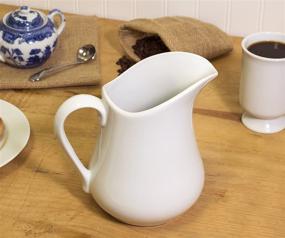 img 2 attached to 🥛 HIC Creamer Pitcher Porcelain - 16 oz