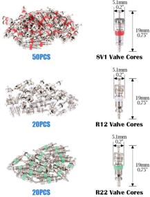 img 1 attached to 🔧 Glarks 148Pcs Tire Valve Car Air Conditioner Valve Core Kit: Ultimate 6-in-1 Tire Repair Set with Dual Head Valve Core Remover Tool - Must-Have Tire Valve Cap and Stem Assembly!