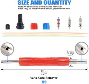 img 3 attached to 🔧 Glarks 148Pcs Tire Valve Car Air Conditioner Valve Core Kit: Ultimate 6-in-1 Tire Repair Set with Dual Head Valve Core Remover Tool - Must-Have Tire Valve Cap and Stem Assembly!