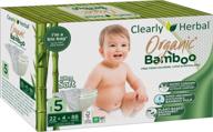organic bamboo diapers, micro cushion comfort and compostable plant-based materials - size 5, 22ct case (4 inner bags) logo