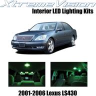 xtremevision interior led for lexus ls430 2001-2006 (9 pieces) green interior led kit installation tool logo