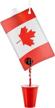 canadian flag adult party flask logo