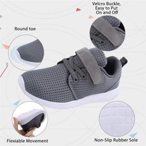 img 2 attached to Toednnqi Lightweight Strap Sneakers - Perfect Athletic Shoes for Little Kids and Toddlers