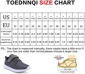 img 1 attached to Toednnqi Lightweight Strap Sneakers - Perfect Athletic Shoes for Little Kids and Toddlers
