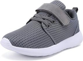 img 4 attached to Toednnqi Lightweight Strap Sneakers - Perfect Athletic Shoes for Little Kids and Toddlers