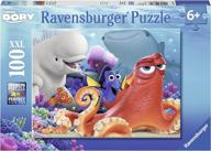 🧩 discover magical moments with ravensburger disney finding together perfectly puzzle" logo