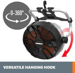 img 1 attached to 🌬️ WORX WX095L 20V Power Share 9" Беспроводной вентилятор: Ощутите комфорт беспроводного охлаждения
