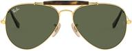 ray ban outdoorsman ii lenses non polarized logo