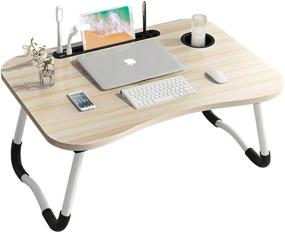 img 4 attached to 🛏️ Versatile Foldable Bed Tray Lap Desk - Ideal for Reading, Working, and Watching Movies on Bed/Couch/Sofa