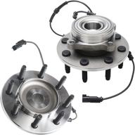 🔩 detroit axle 4wd front wheel hub and bearing replacement - 2pc set for 2006-2008 dodge ram 1500 2500 3500 with 8 lugs logo