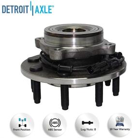 img 2 attached to 🔩 Detroit Axle 4WD Front Wheel Hub and Bearing Replacement - 2pc Set for 2006-2008 Dodge Ram 1500 2500 3500 with 8 Lugs