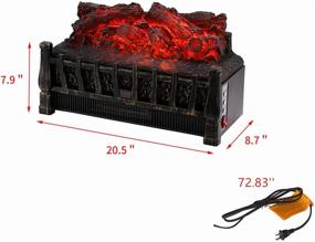 img 1 attached to 🔥 Optimized Wonlink Fireplace Stove with Electric Heater and Realistic Ember Bed 1500W – Remote Controlled Electric Log Set Heater