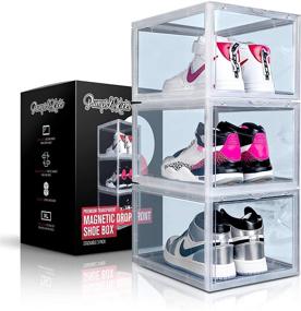 img 4 attached to Storage Organizer Plastic Stackable Sneakers