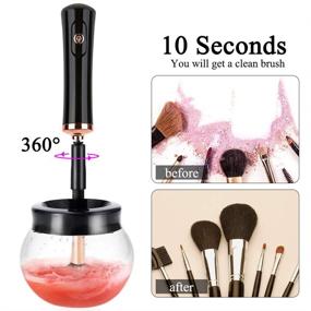 img 3 attached to 💄 2-in-1 Makeup Brush Cleaner Dryer Machine: Ultra-Fast Cleaning & Drying - Professional Electric Set, Automatic Spinner - Perfect Birthday Gifts for Women & Girls