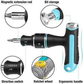 img 3 attached to 🔧 Набор двустороннего шлицевого отвертки - DOUBLEDRIVE 32 предмета с двойной скоростью, с разнообразными насадками, магнитными наконечниками и рукояткой в виде буквы "Т".