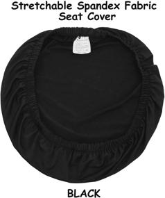 img 3 attached to 🪑 Pack of 4 Stretch Removable Dining Chair Slipcovers - TFJ 15-21" Chair Seat Covers - Washable & Soft Chair Protectors - Cushion Slipcovers in Black
