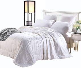 img 4 attached to 🌙 Premium White Silk Duvet by SHARE SILK - All-Season Comforter for Night Sweats & Hot Sleepers - 100% Long Strand Mulberry Silk - Includes 100% Cotton Duvet Cover - Queen Size (90×86 Inches)