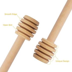 img 3 attached to 🍯 100-Pack Honey Dipper: Woaiwo-q 3 Inch Small Mini Wooden Honey Sticks for Wedding Party Favors, Individually Wrapped Honey Server to Dispense and Drizzle Honey in Jars