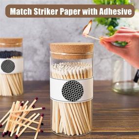 img 3 attached to 🔥 Fireplace Decor: 20 PCS Strike Strip Paper with Adhesive for Striking