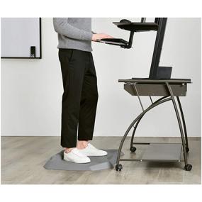 img 1 attached to 🪑 Enhanced AmazonBasics Gray Standing Desk Anti-Fatigue Solution