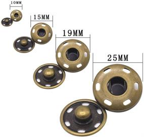 img 3 attached to 🧷 Durable Metal Snap Fasteners for Sewing Clothing: 55 Sets of Sew-on Snap Buttons in 4 Sizes