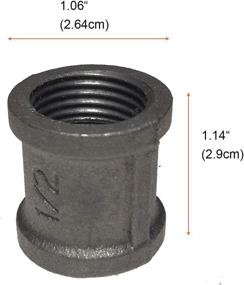 img 3 attached to 🛠️ GPOWER 1/2 Inch Pipe Fitting Coupling: Ideal for DIY Vintage Furniture & Decor Projects - 20 Pack
