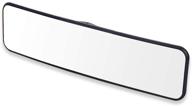 🚘 skycrophd car rear view mirror with wide angle for blind spot elimination – clip on interior convex mirror, white logo