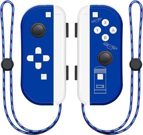 img 4 attached to 🎮 SINGLAND Wireless Joy-Con Controller Replacement for N-Switch – Blue L/R Joycon Controllers Compatible with Switch/Lite – Alternative N-Switch Remotes with Wrist Strap