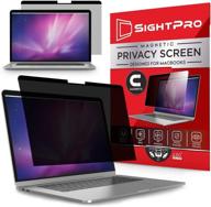 🔒 магнитный экран конфиденциальности для macbook pro 13 дюймов (2016-2020, m1) - идеальный фильтр конфиденциальности и защита от бликов для ноутбука от sightpro. логотип