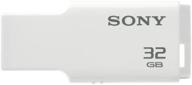 💽 sony micro vault m-series usb 2.0 flash drive - 32gb, white (usm32gm/w) logo
