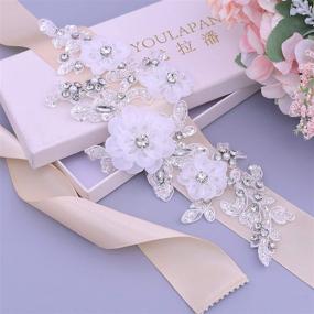 img 2 attached to Azaleas Womens Wedding Sashes Off White Women's Accessories in Belts