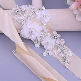 img 1 attached to Azaleas Womens Wedding Sashes Off White Women's Accessories in Belts