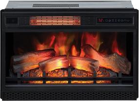 img 1 attached to ClassicFlame 26-inch 3D Infrared Quartz 🔥 Electric Fireplace Insert Plug and Safer Sensor, Black