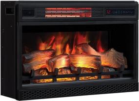 img 4 attached to ClassicFlame 26-inch 3D Infrared Quartz 🔥 Electric Fireplace Insert Plug and Safer Sensor, Black
