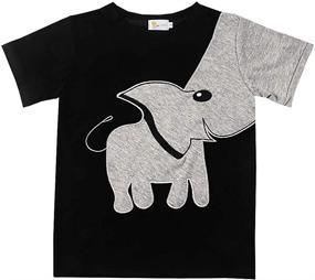 img 4 attached to 🐘 EULLA Little Crewneck T Shirt Elephant Boy's Clothing