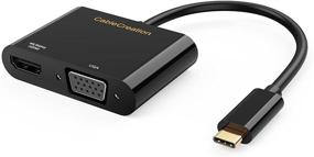 img 4 attached to 💻 Адаптер USB C к HDMI VGA, CableCreation 4K@60Hz USB Type C к HDMI VGA конвертер - Совместим с MacBook Pro 2020, iPad Pro 2020, Dell XPS 13/15, Surface Go, Chromebook, Galaxy S20