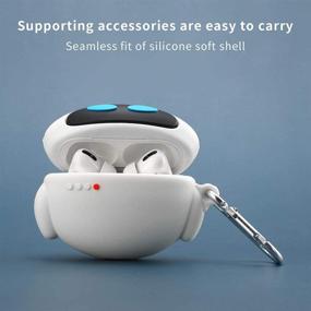 img 3 attached to 🎧 HNspice AirPods Pro Case, 3D Cute Cartoon Wall .E Silicone Cover with Carabiner - Protective Case for Girls Boys Kids Teens AirPods 3/Pro (EVE Pro)