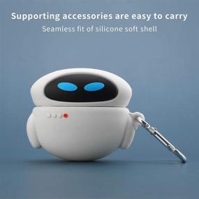 img 2 attached to 🎧 HNspice AirPods Pro Case, 3D Cute Cartoon Wall .E Silicone Cover with Carabiner - Protective Case for Girls Boys Kids Teens AirPods 3/Pro (EVE Pro)