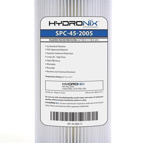 img 1 attached to 💧 Hydronix SPC 45 2005 Polyester Pleated Filter: Superior Water Filtration Solution