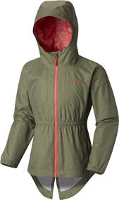 img 1 attached to Stay Dry in Style: Columbia Youth Girls' Dollia Rain Jacket, Water Resistant & Reflective