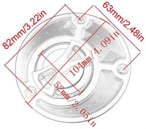 img 3 attached to 🔑 Алюминиевая заготовка CNC безключевая крышка бака для бензина Twist off для Yamaha FZ6 Fazer 09-16, FZ1 Fazer 01-16, FZ8 Fazer 09-16
