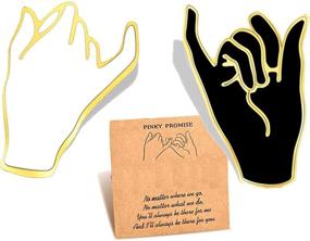 img 4 attached to 🤝 Сет значков Pinky Promise JDYDYJT - набор соединенных эмалевых значков, память о дружбе, подарок для пар, парней и девушек, закаленный эмалевый значок BFF, включает открытку с посланием. (2 шт.)