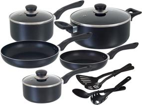 img 1 attached to 🍳 Sunbeam Westville 12-Piece Cookware Set: Sleek Black Design for Effortless Cooking