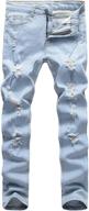 👖 obt ripped destroyed stretch distressed boys' jeans: trendy and stylish clothing for young boys logo